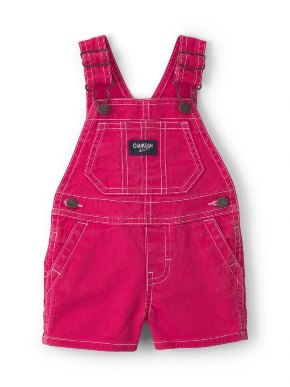 NEW OshKosh B'gosh Baby Boys Shortalls Overalls Red Size 18 Months NWT